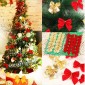 12 PCS Flocked Bow Christmas Tree Decoration(silver)
