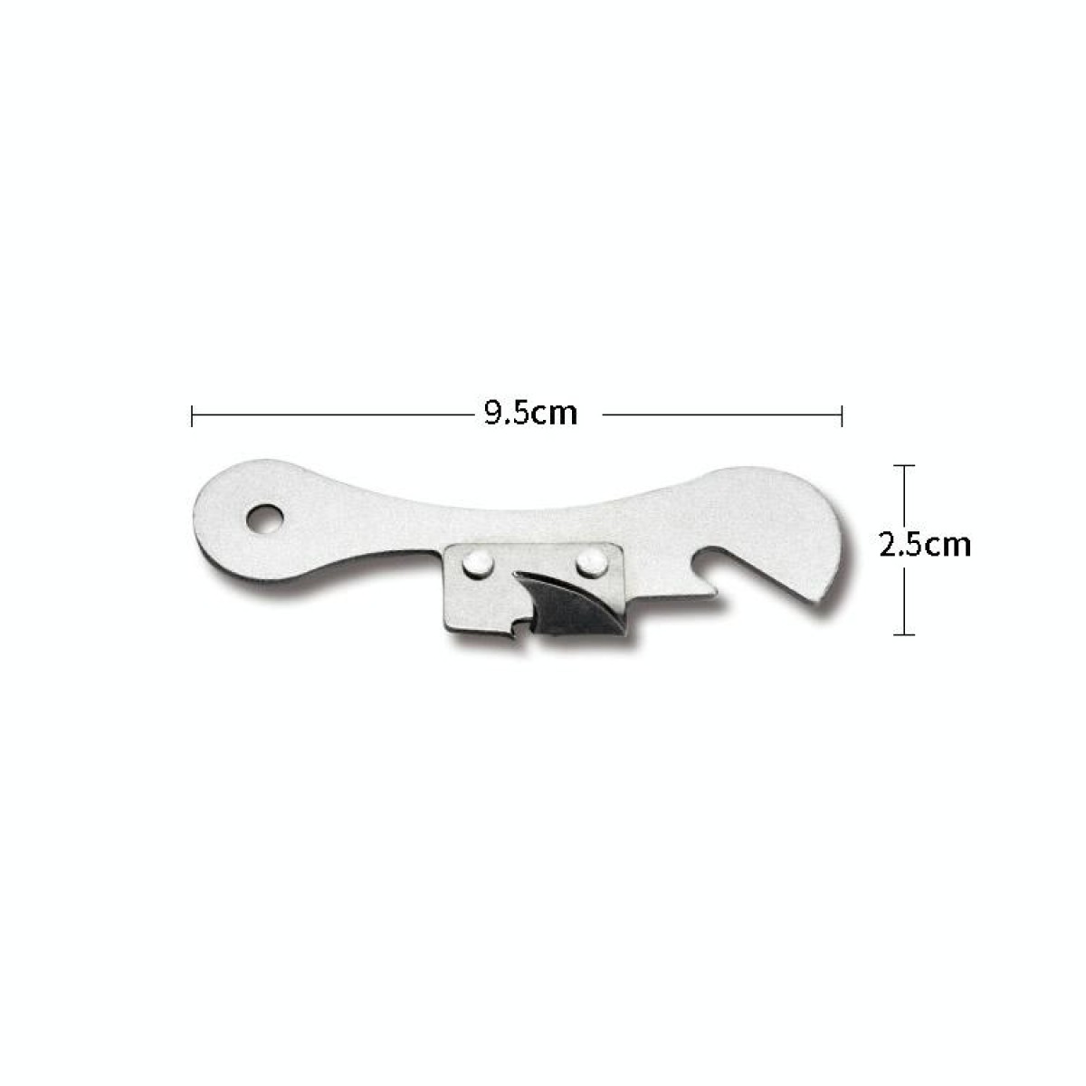 2 PCS  Stainless Steel Bottle Opener Can Opener Multifunctional Kitchen Tool(Stainless Steel Color)