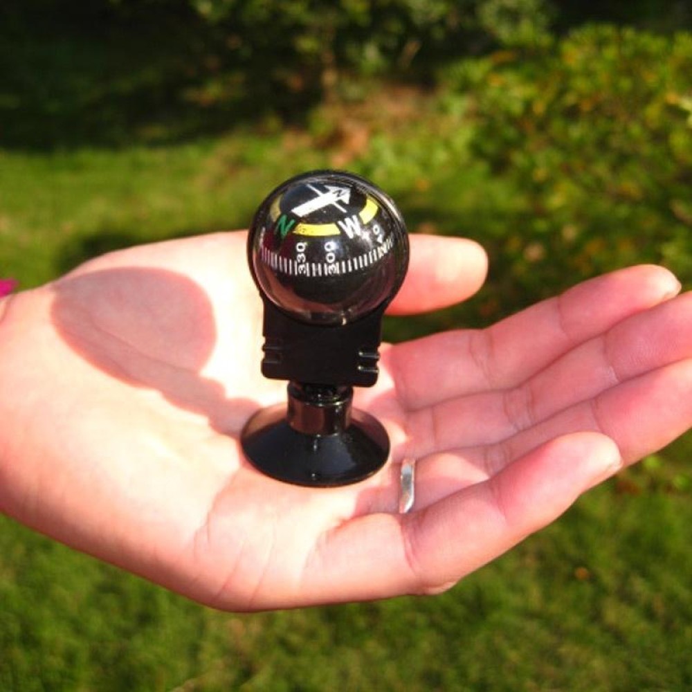 Pocket Ball Compass Instrument Navigation Compass Outdoor Hiking Car Black Compass