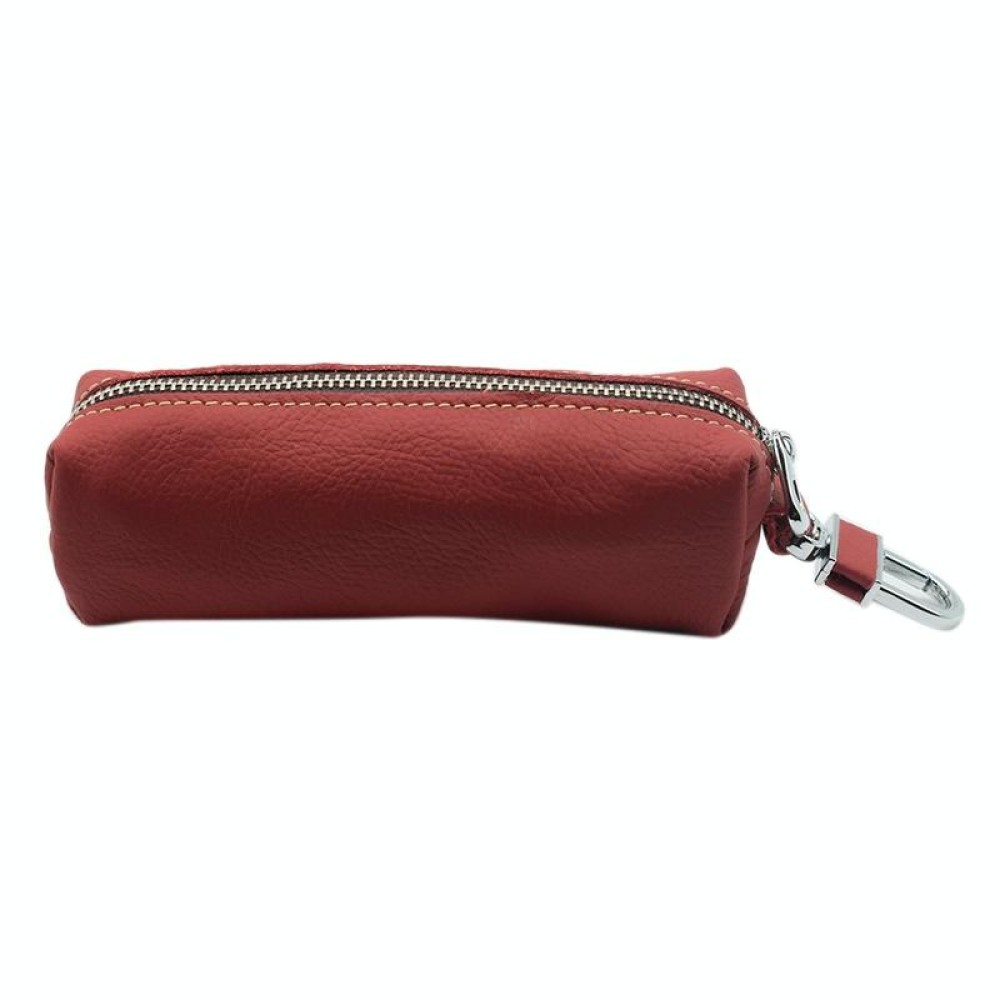 Car Keys Holder Genuine Leather Coin Purse for Men Key Wallets(Red)