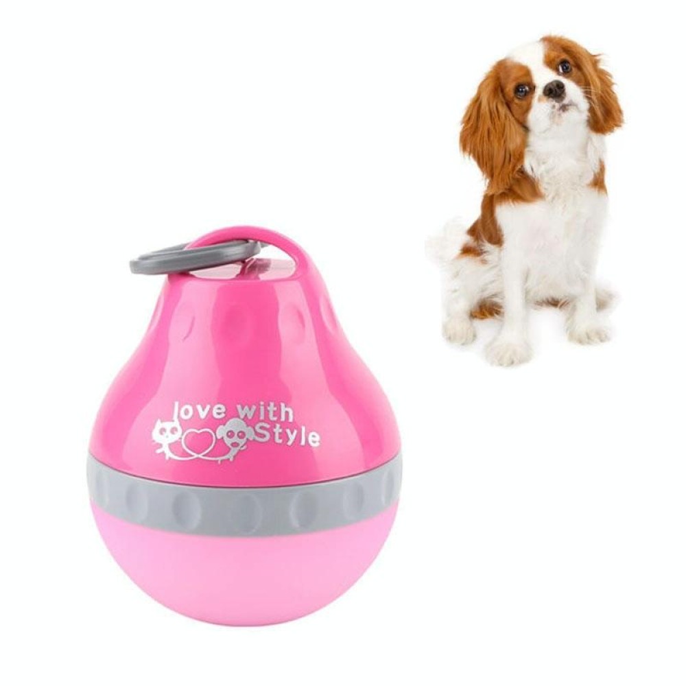 Pets Go Out Portable Folding Kettle Drinking Fountain Drinking Supplies, Size:S(Rose Red)