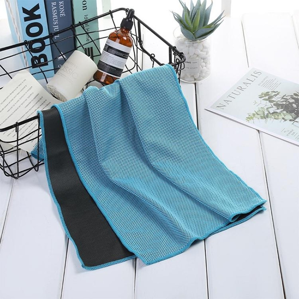 Absorbent Polyester Quick-drying Breathable Cold-skinned Fitness Sports Portable Towel(Lake Blue)