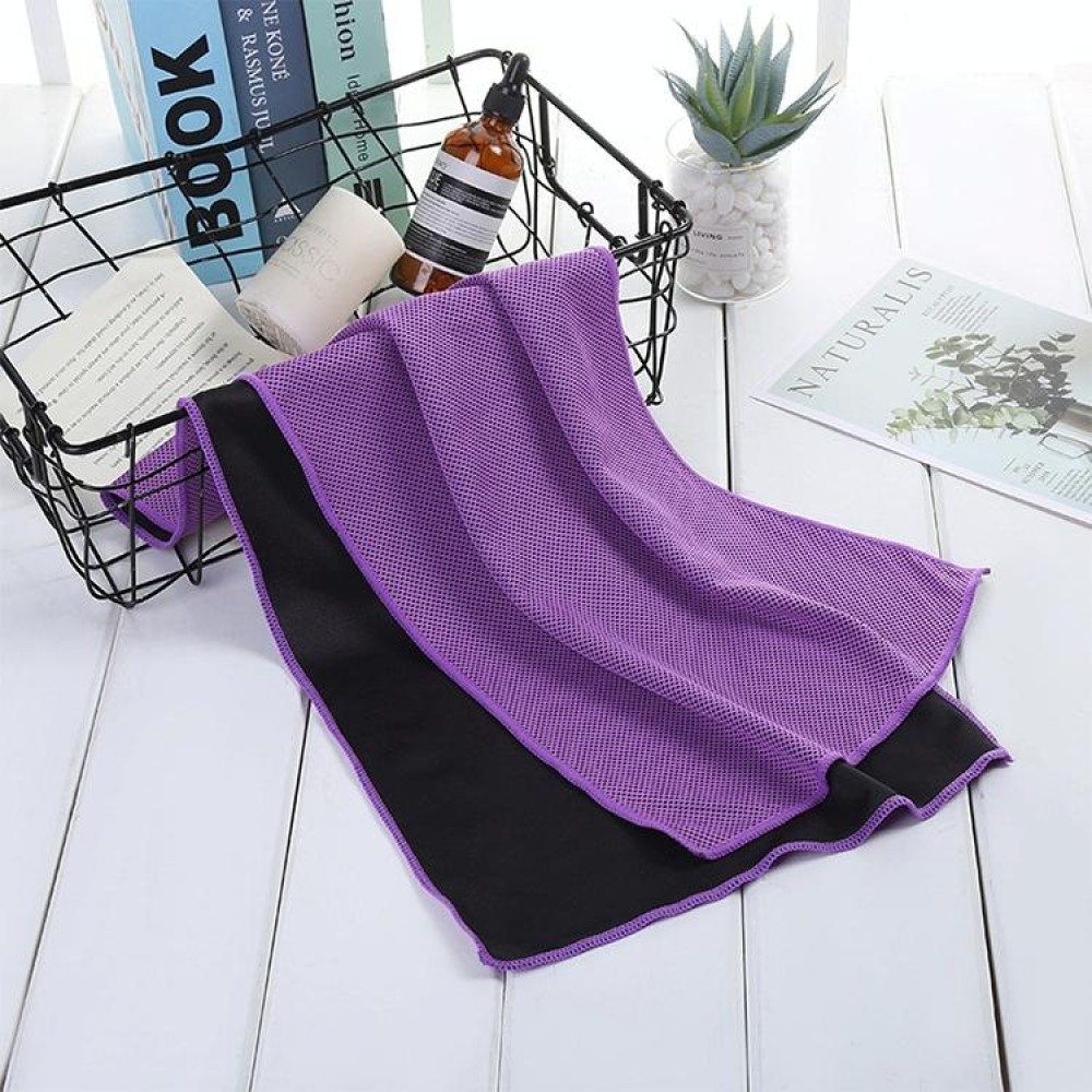 Absorbent Polyester Quick-drying Breathable Cold-skinned Fitness Sports Portable Towel(Purple)