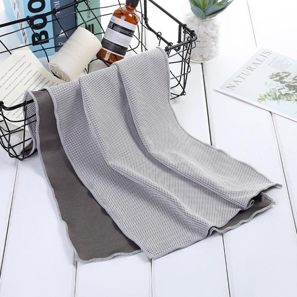 Absorbent Polyester Quick-drying Breathable Cold-skinned Fitness Sports Portable Towel(Grey)
