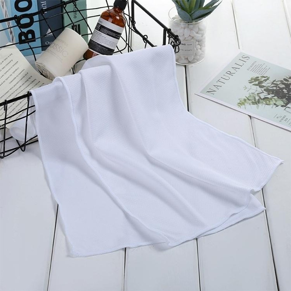Absorbent Polyester Quick-drying Breathable Cold-skinned Fitness Sports Portable Towel(White)