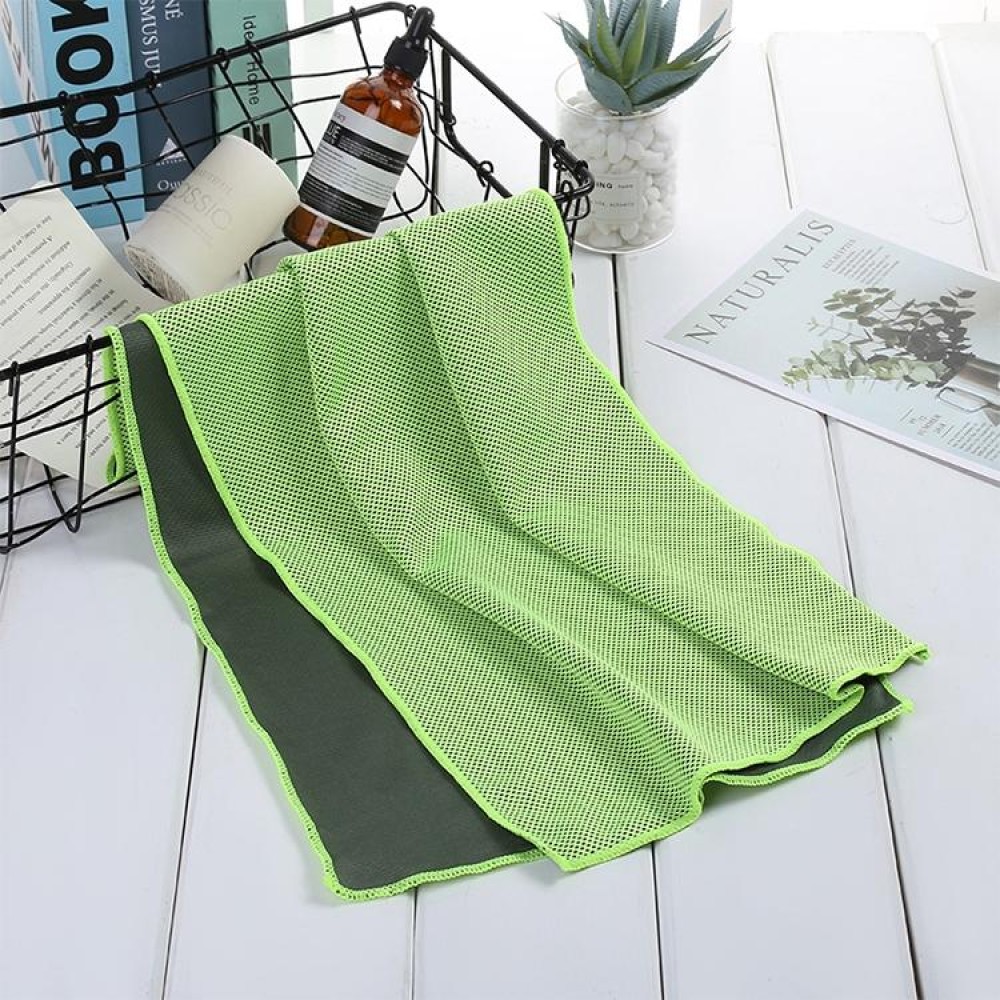 Absorbent Polyester Quick-drying Breathable Cold-skinned Fitness Sports Portable Towel, Package:30x100 Clasp Cup(Green)