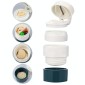 Environmental Protection Multifunctional Circular Pill Divider Pill Box(White)