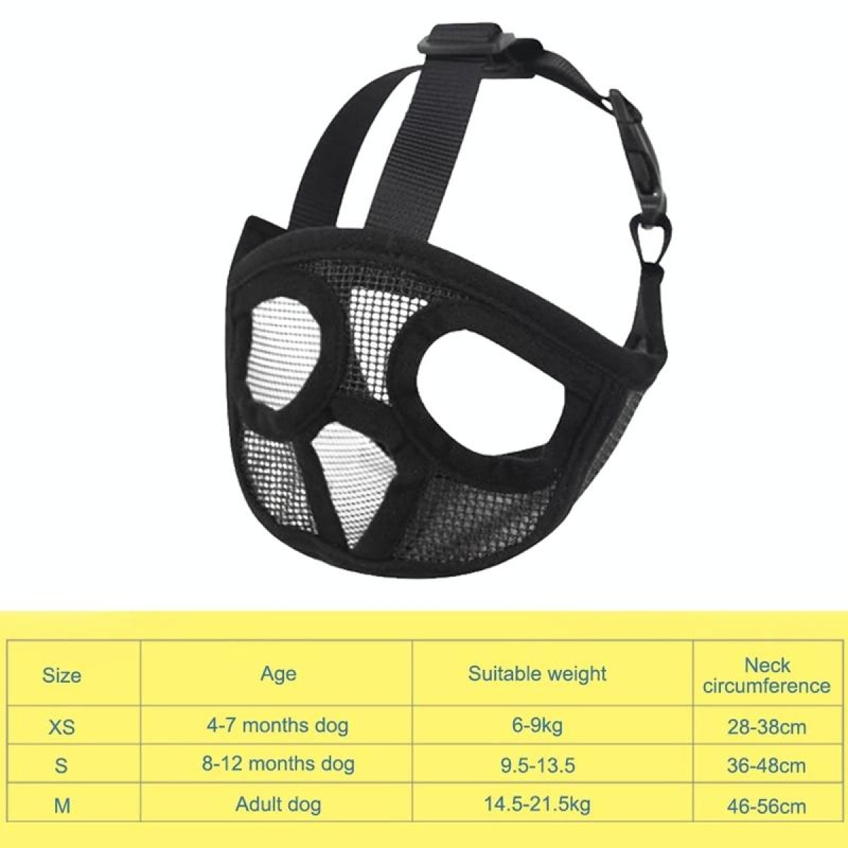Pet Bulldog Mouth Cover Mask Pet Supplies，Full Net Cover Version, Size:S(Black)