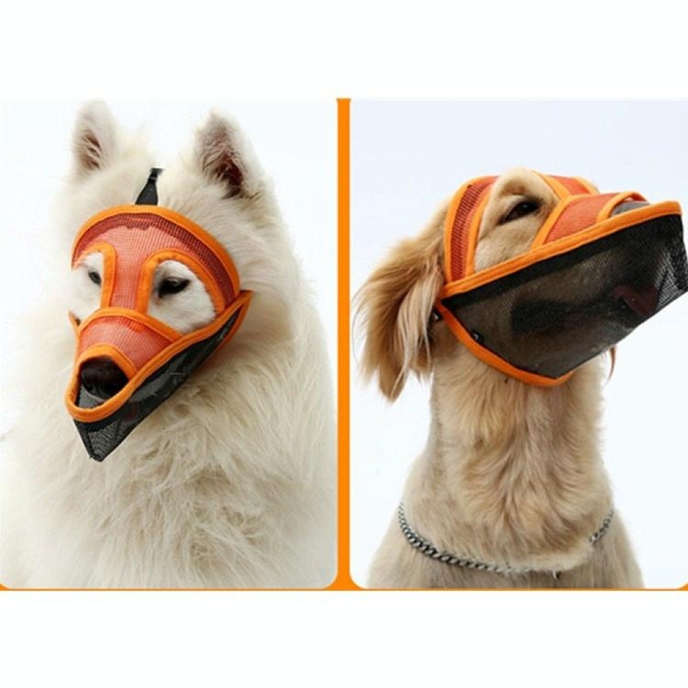 Small And Medium-sized Long-mouth Dog Mouth Cover Teddy Dog Mask, Size:XS(Orange)