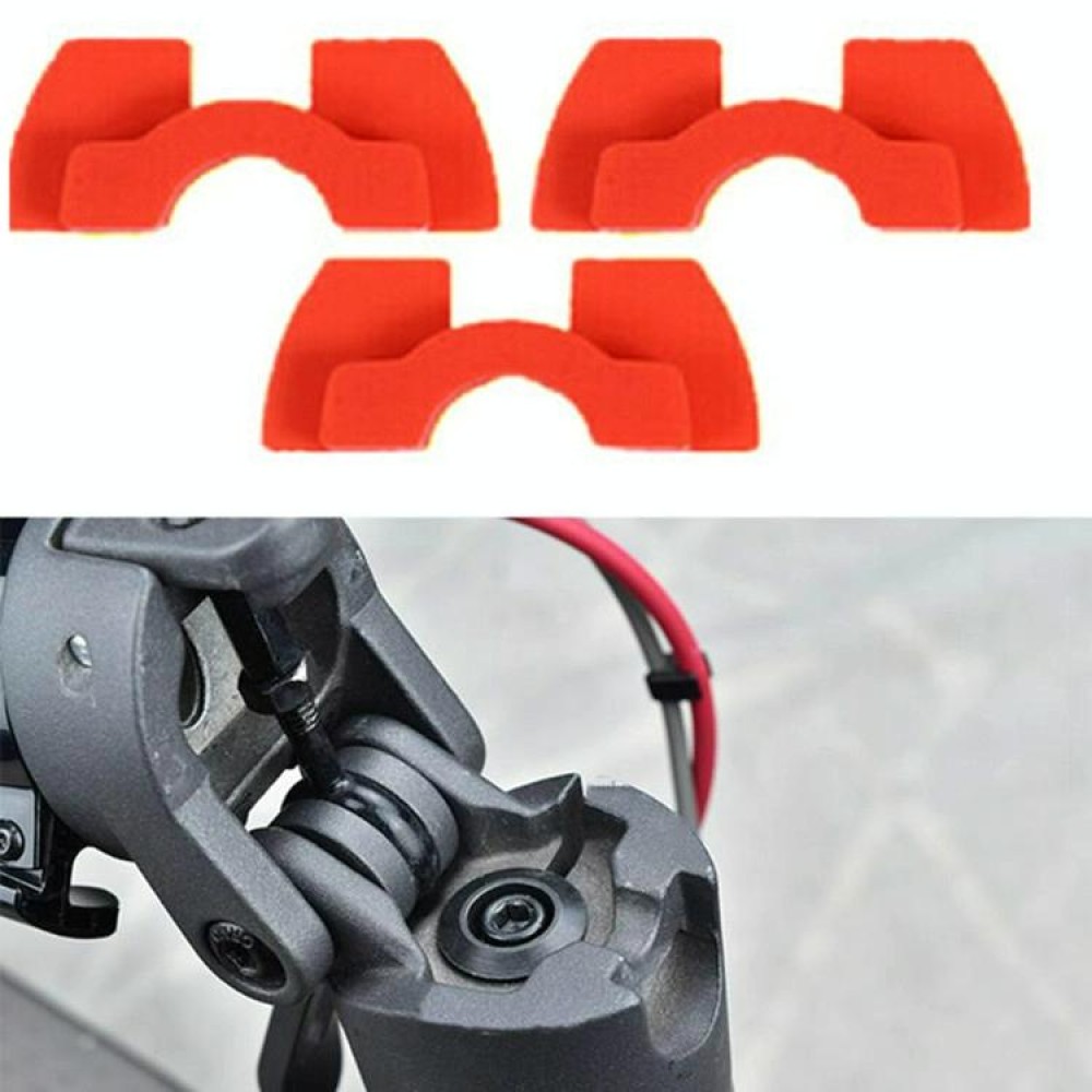 3 PCS Shock Absorption Shockproof Standing Handle Rubber Damper for Xiaomi Mijia M365 Electric Scooter(Red)