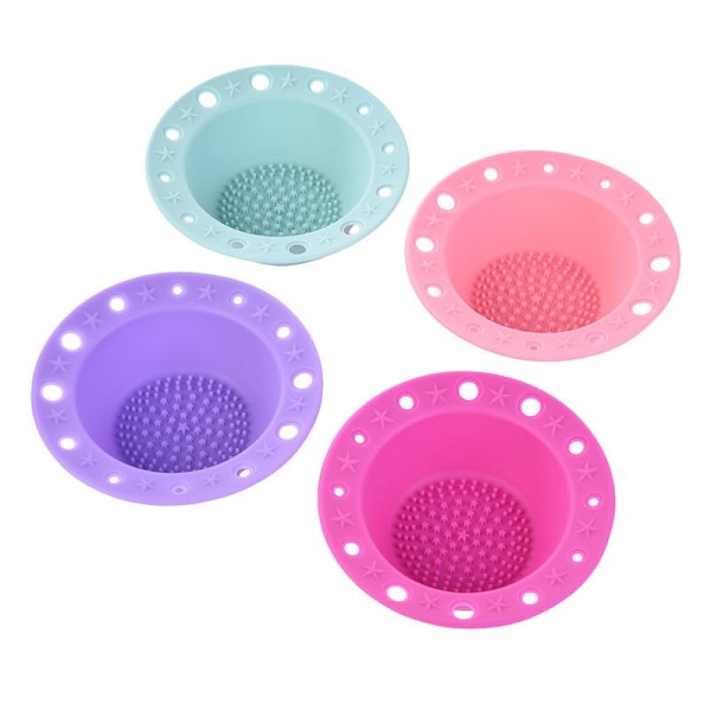 Beauty Tools Silicone Brush Tray Makeup Brush Special Cleaning Bowl(Pink)