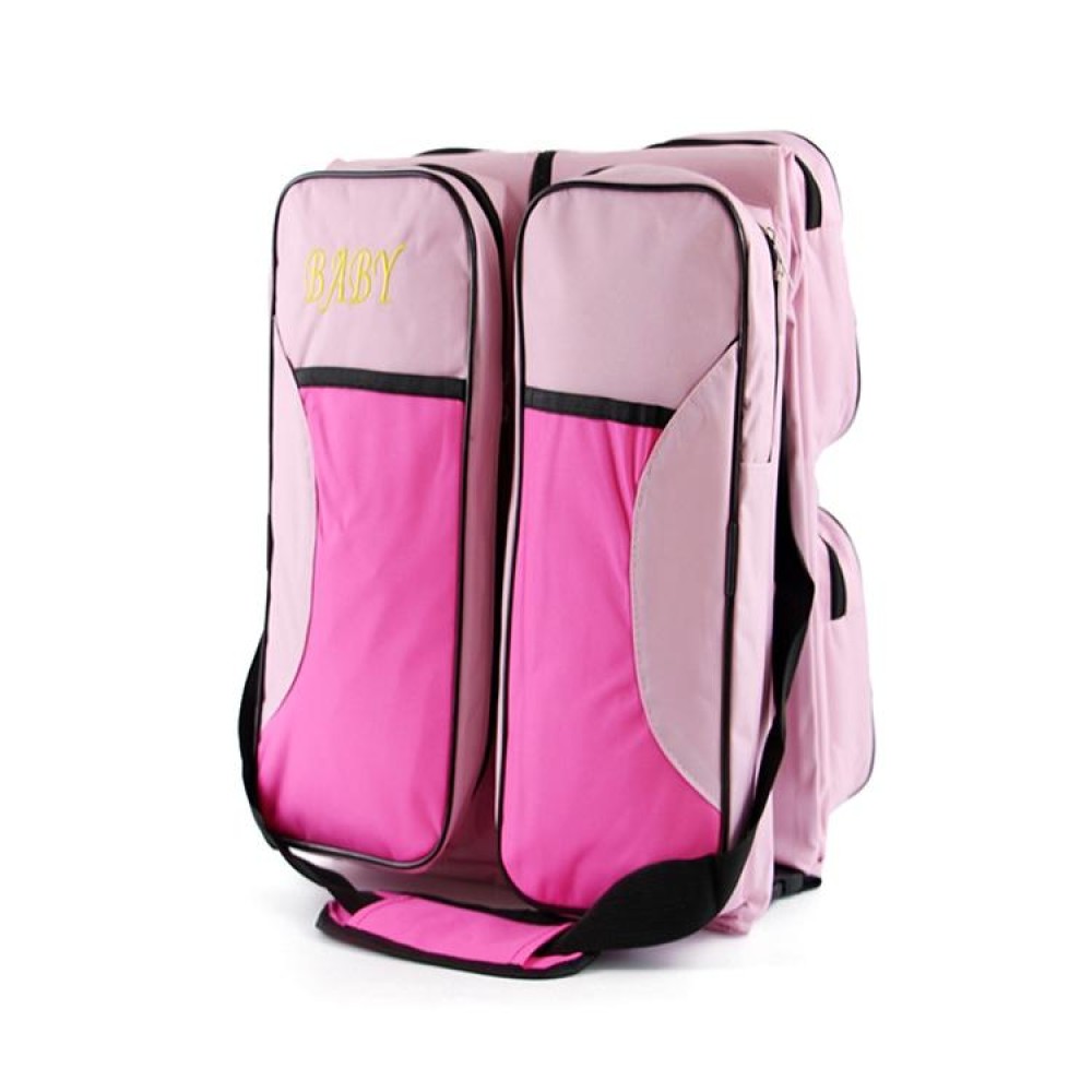 Newborn Baby Portable Travel Foldable Bed Mummy Pack Bag(Pink)