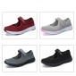 Women Casual Mesh Flat Shoes Soft Sneakers, Size:38(Gray)