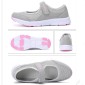 Women Casual Mesh Flat Shoes Soft Sneakers, Size:40(Gray)