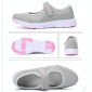 Women Casual Mesh Flat Shoes Soft Sneakers, Size:41(Gray)