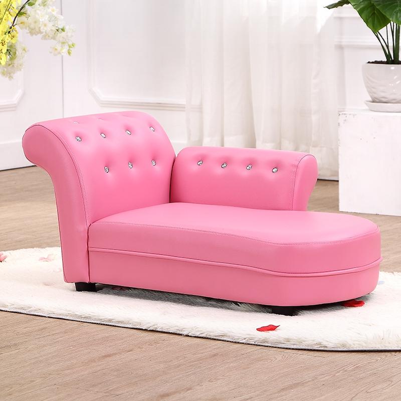 Fashion Kindergarten Leather Art Child Seat Children Sofa Chair Sponge Recliner(Deep pink)