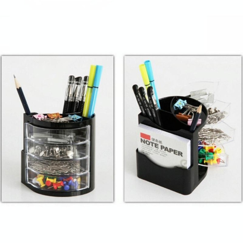 Pen Holder Pen Pencil Holder Desktop Drawer Organizer Makeup Storage Box with Notes