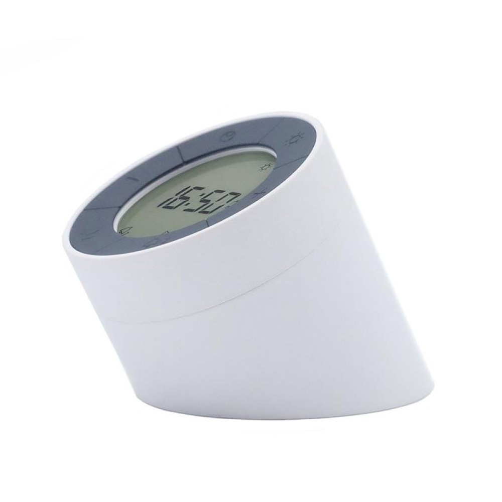 Simple Home Creative Multi-function Charging Stepless Dimming Alarm Clock Night Light(White)