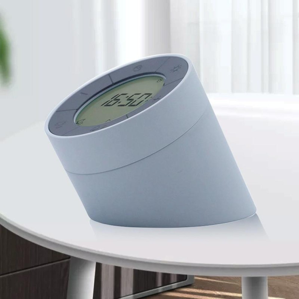 Simple Home Creative Multi-function Charging Stepless Dimming Alarm Clock Night Light(Gray)