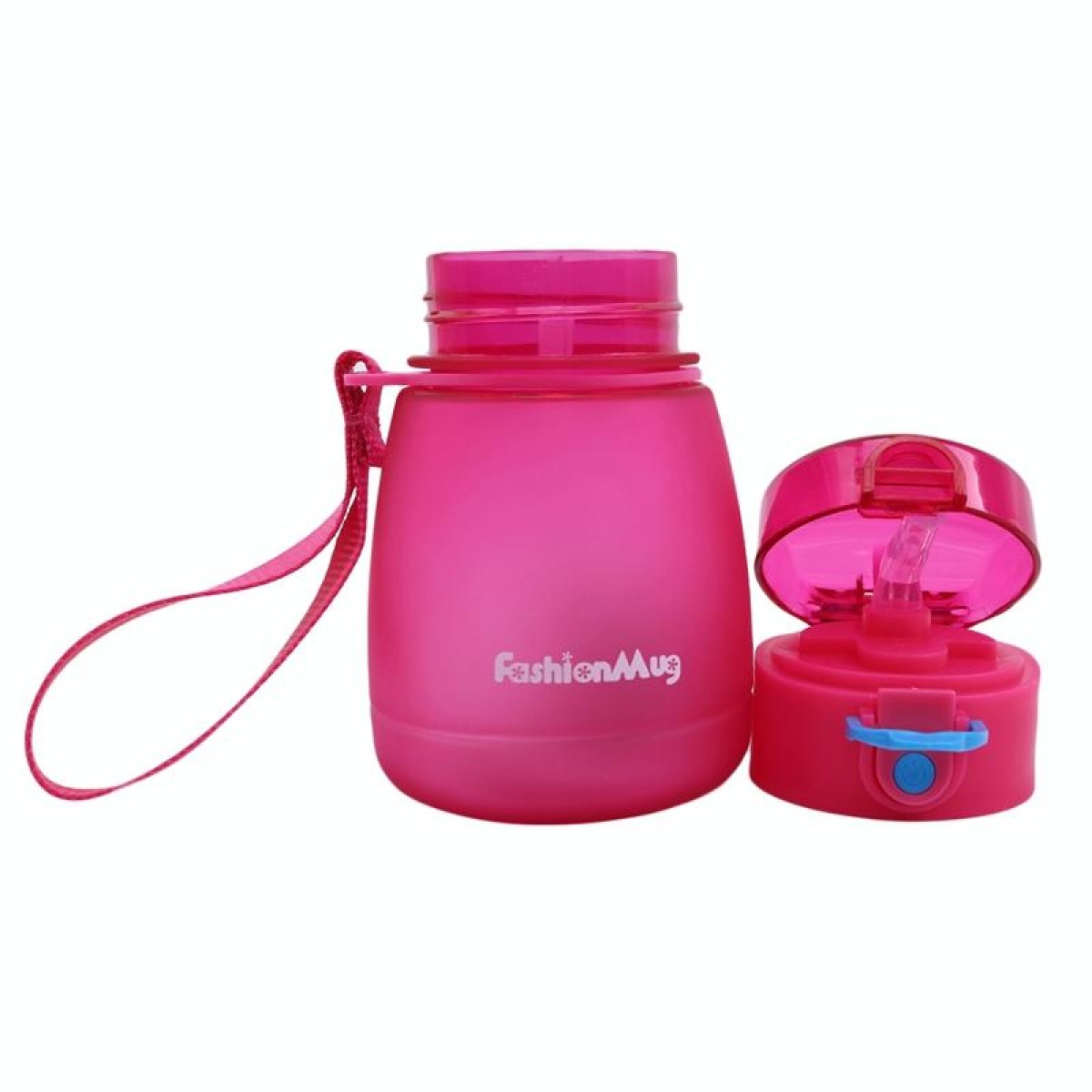 Frosted Belly Cup With Straw Sealing Cup(Red)