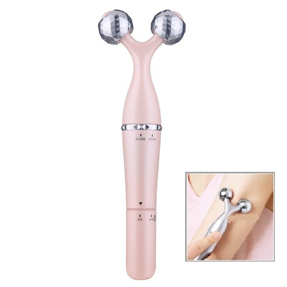 3 In 1 Portable Electric Eye Massager Double Chin Face Lift Body Neck Massage Roller 3D Facial Massage Machine(Rose Gold)
