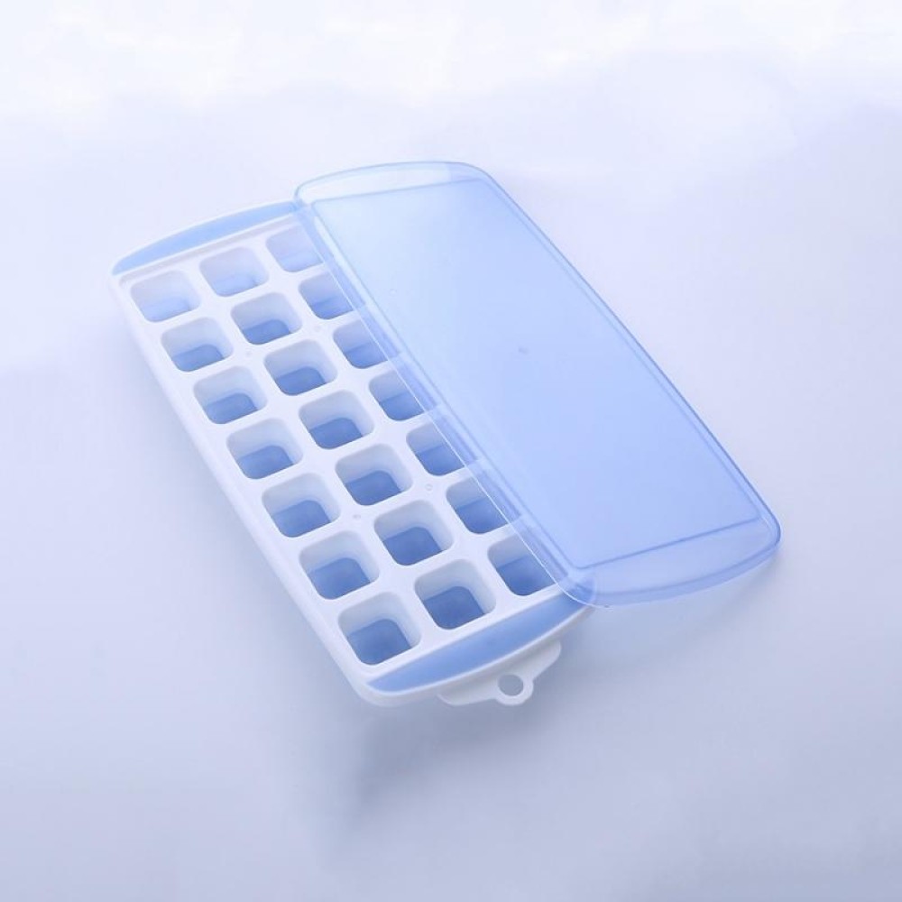 Summer 21 Grid Cool Home-made Ice Cube Ice Box Mould with Lid(Blue)