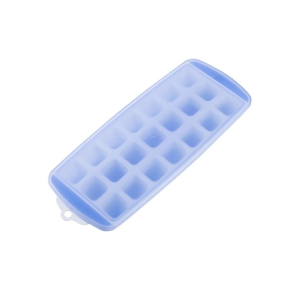 Summer 21 Grid Cool Home-made Ice Cube Ice Box Mould with Lid(Blue)