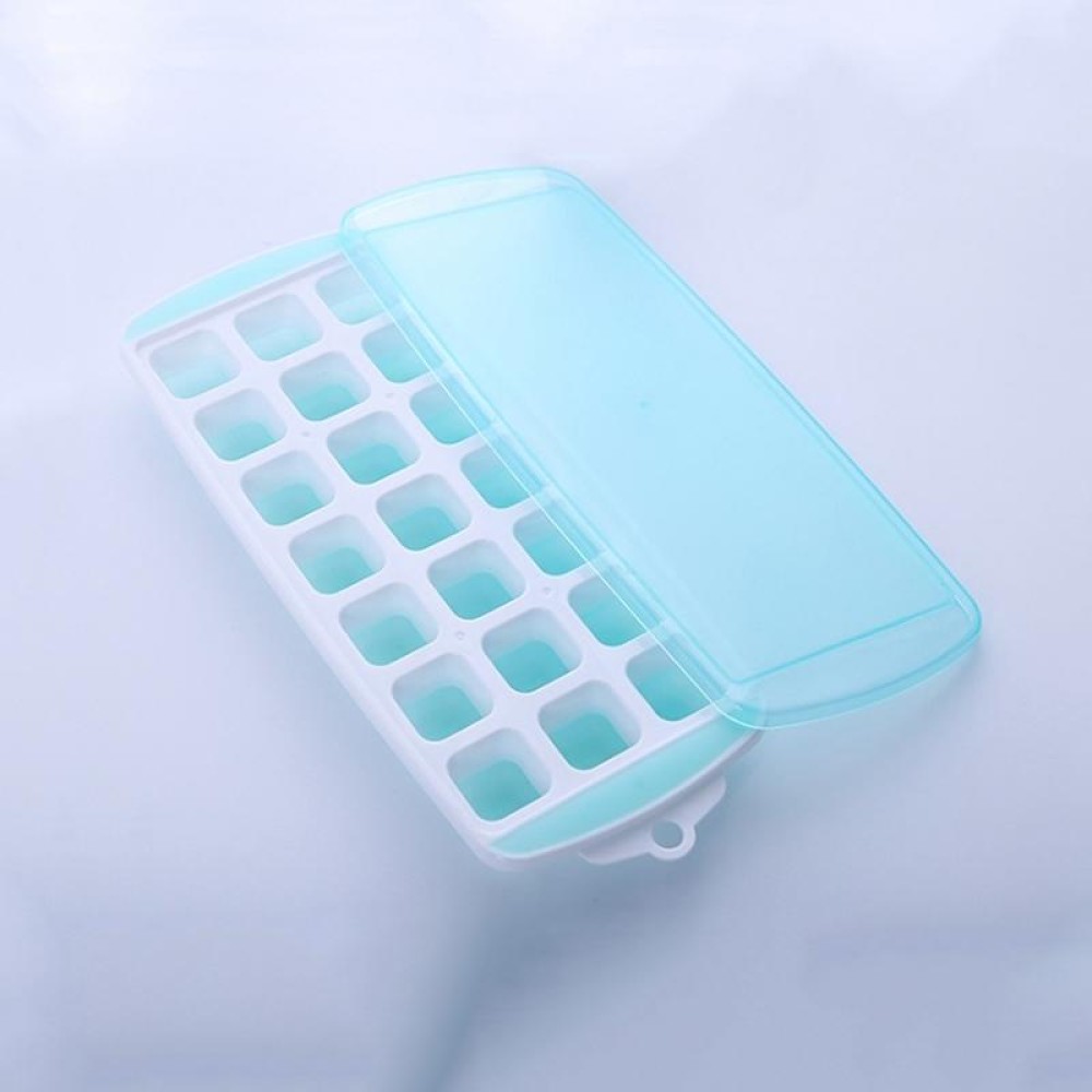 Summer 21 Grid Cool Home-made Ice Cube Ice Box Mould with Lid(Green)