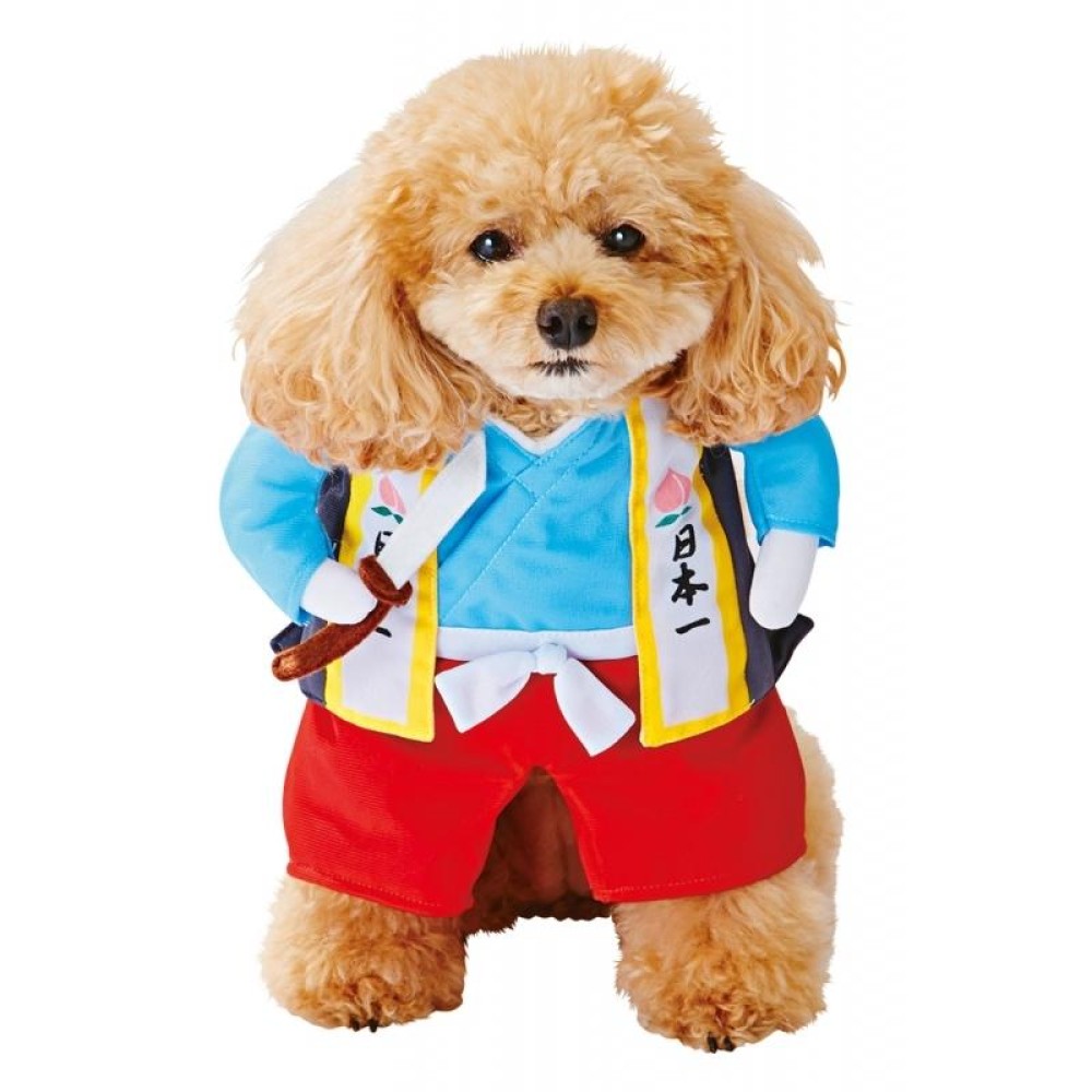 Funny Cat Dog Costume Uniform Suit Cat Clothes Costume Puppy Clothes Dressing Up Suit Party Clothing for Cat Cosplay Clothes, Size:M(Samurai Knife)