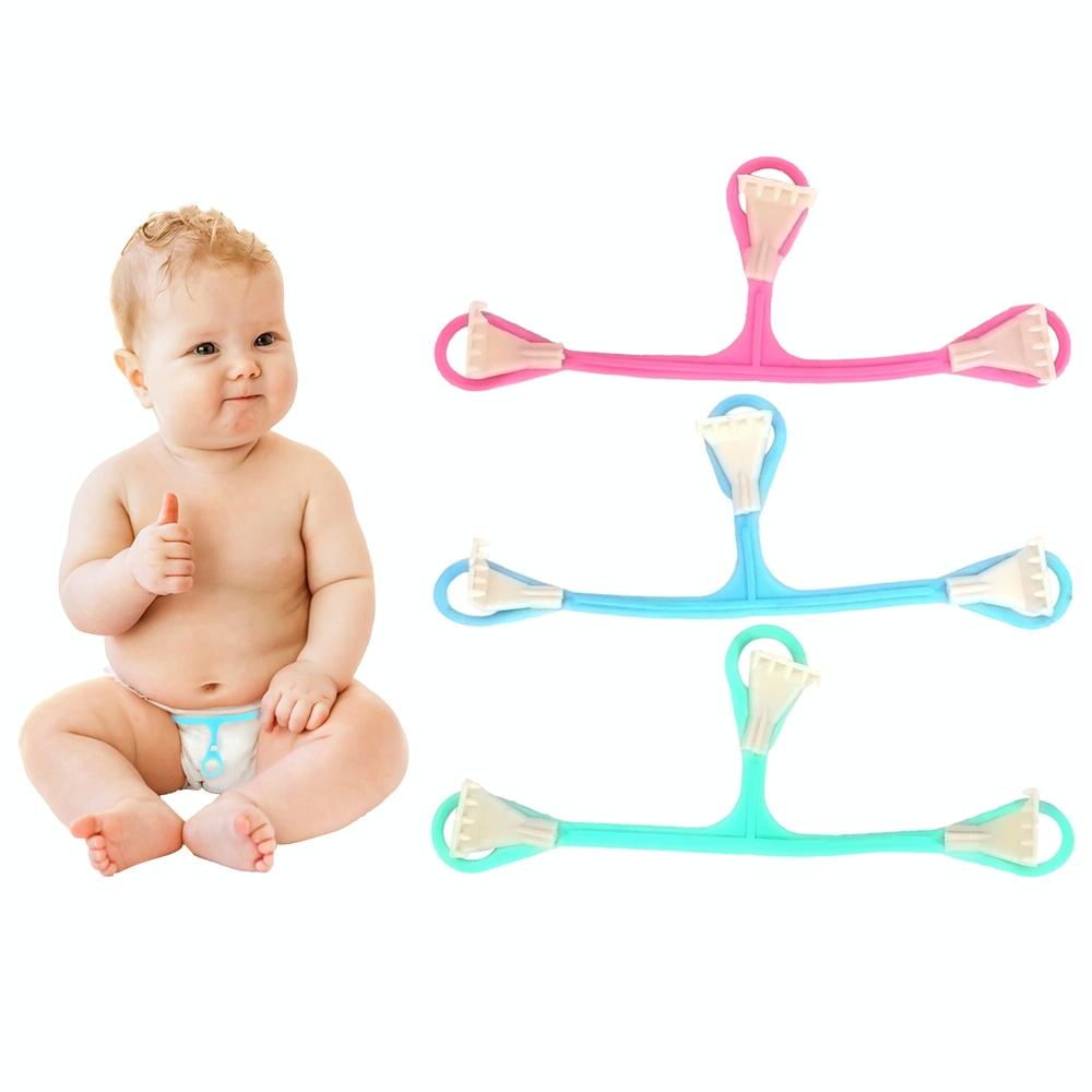 3 PCS Plastic Three-hook Small Claw Baby Diaper BuckleRandom Color Delivery