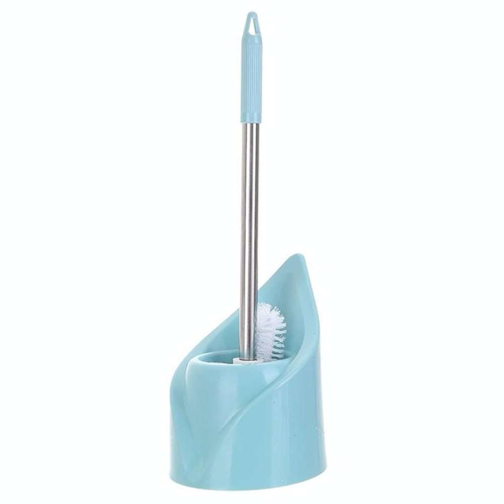 Triangle Shape Base Stainless Steel Long Handle Toilet Brush Toilet Cleaning Brush(Blue)