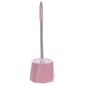 Diamond Shape Base Stainless Steel Long Handle Toilet Brush Toilet Cleaning Brush(Pink)