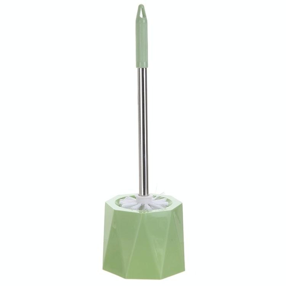 Diamond Shape Base Stainless Steel Long Handle Toilet Brush Toilet Cleaning Brush(Green)
