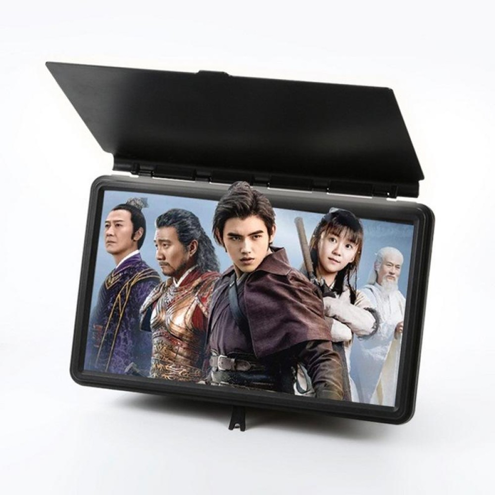 12 inch Anti-reflective Mobile Phone Magnifier Large Screen Projector 3D HD Video Amplifier(Black)