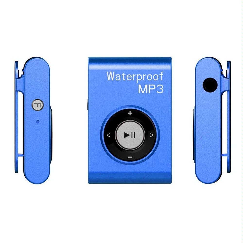 C26 IPX8 Waterproof Swimming Diving Sports MP3 Music Player with Clip & Earphone, Support FM, Memory:4GB(Blue)