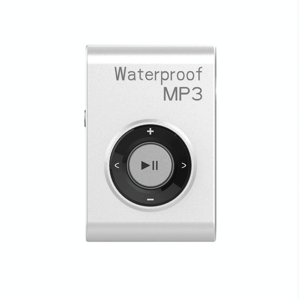 C26 IPX8 Waterproof Swimming Diving Sports MP3 Music Player with Clip & Earphone, Support FM, Memory:8GB(White)