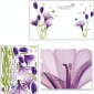 Home Decor DIY Purple Lily Flower Posters Living Room Decorative Wall Stickers Removable Waterproof Stickers, Size:M