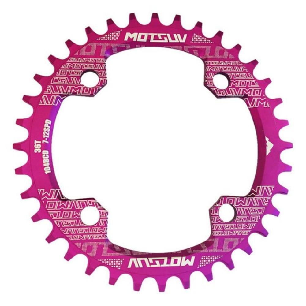 MOTSUV Narrow Wide Chainring MTB  Bicycle 104BCD Tooth Plate Parts(Purple)