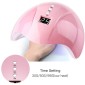 36W UV Led Lamp Nail Dryer 12 Leds for Nail Machine Curing 30s/60s/99s Timer USB Connector(White)