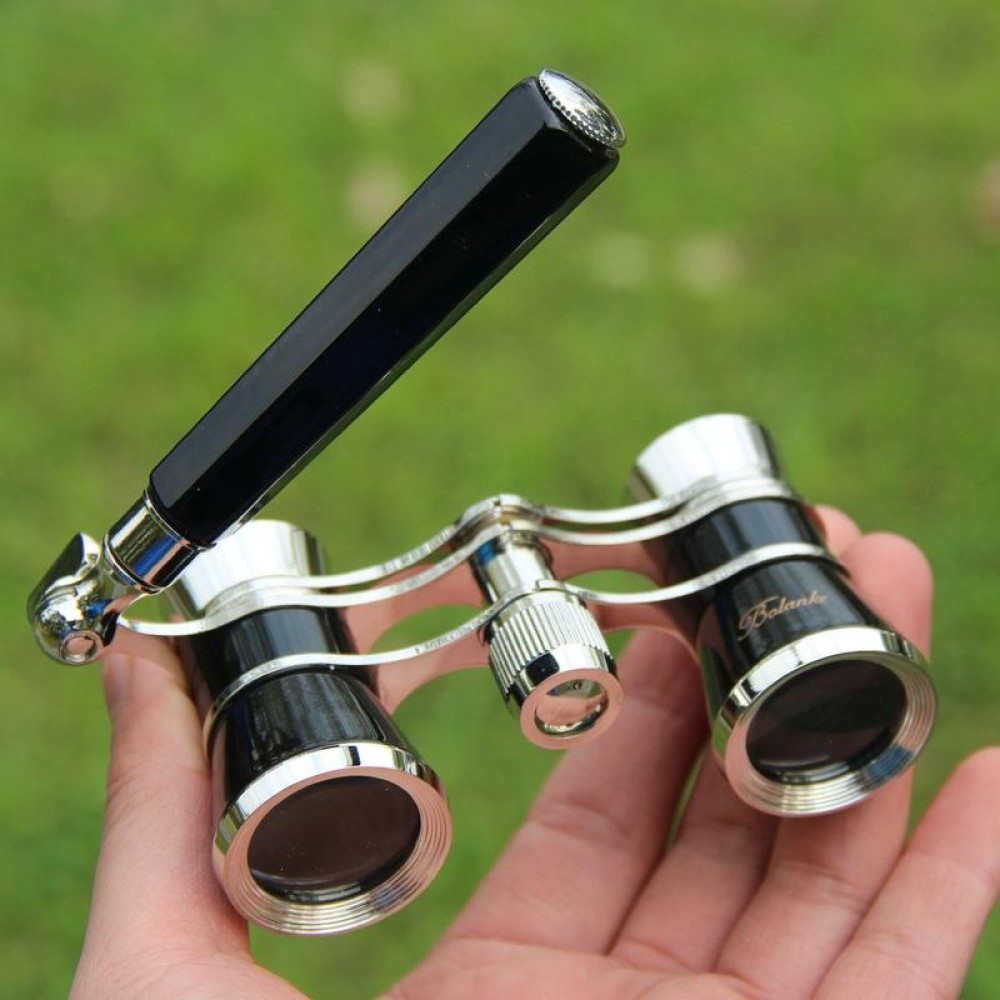 Metal 3 X 25 Lady With Handle Chrome Double Cylinder Telescope(Black)