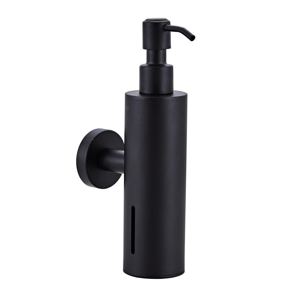 304 Stainless Steel Wall-mounted Manual Soap Dispenser, Style:Round Wall-mounted