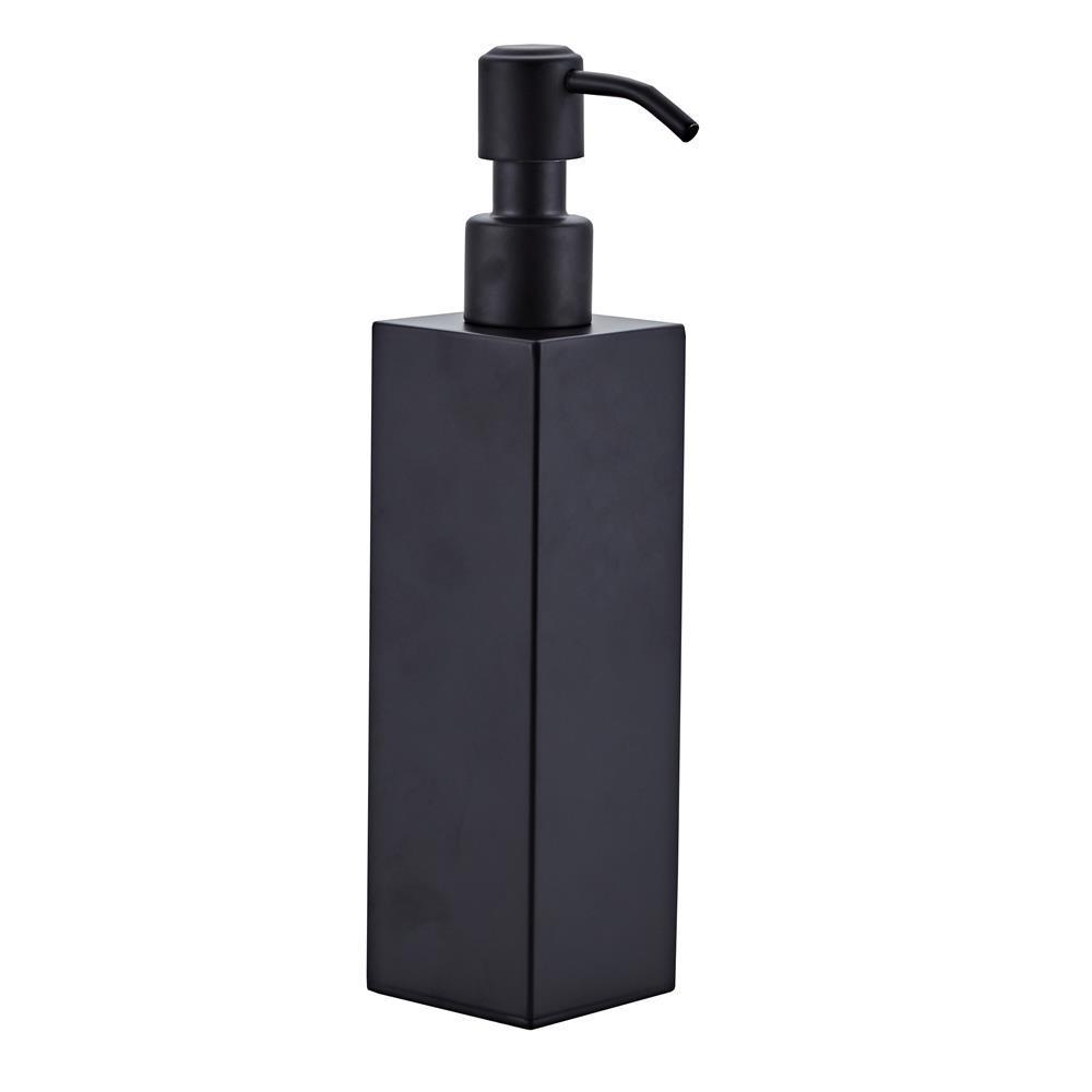 304 Stainless Steel Wall-mounted Manual Soap Dispenser, Style:Square Table Top