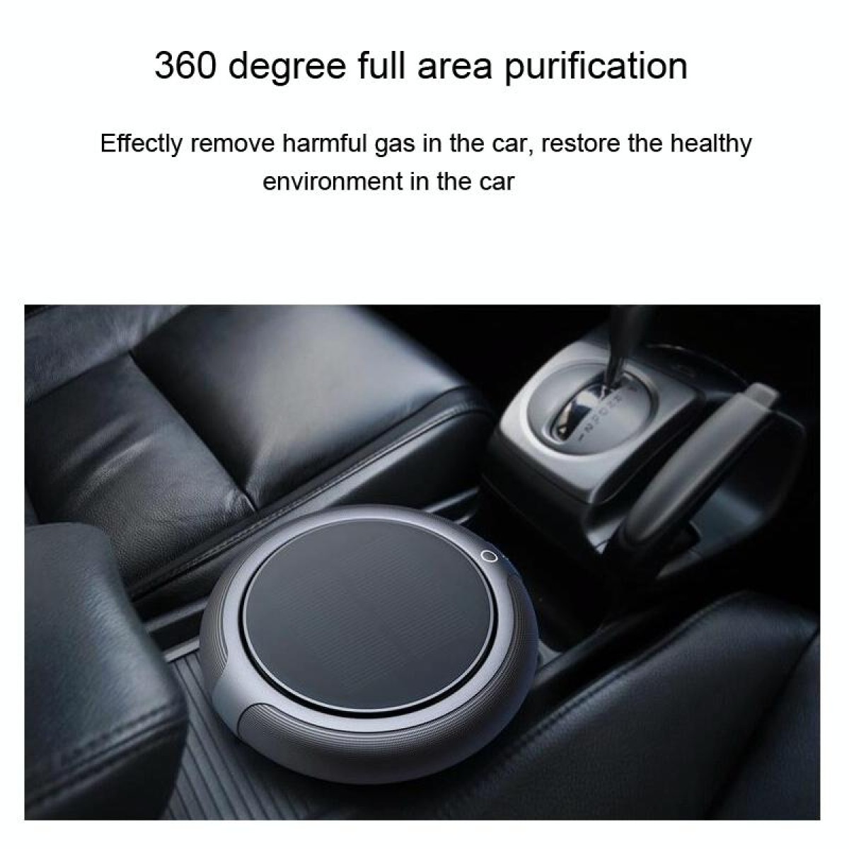 Intelligent Formaldehyde Removal Haze Negative Ion Solar Car Air Purifier(Black)