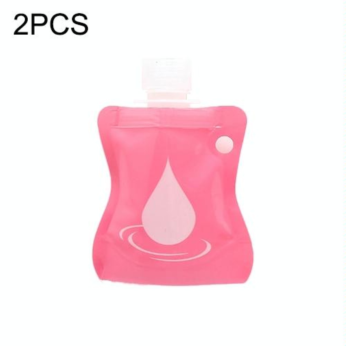 2 PCS Portable Silicone Lotion Bottle Hand Sanitizer Bottle Travel Soft Pack Shampoo Shower Gel Bottle( Water droplet pink)