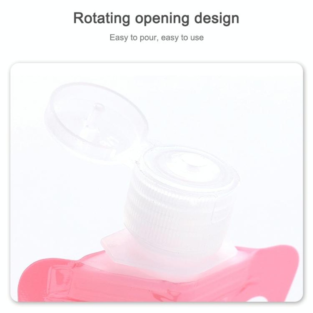 2 PCS Portable Silicone Lotion Bottle Hand Sanitizer Bottle Travel Soft Pack Shampoo Shower Gel Bottle( Water droplet pink)