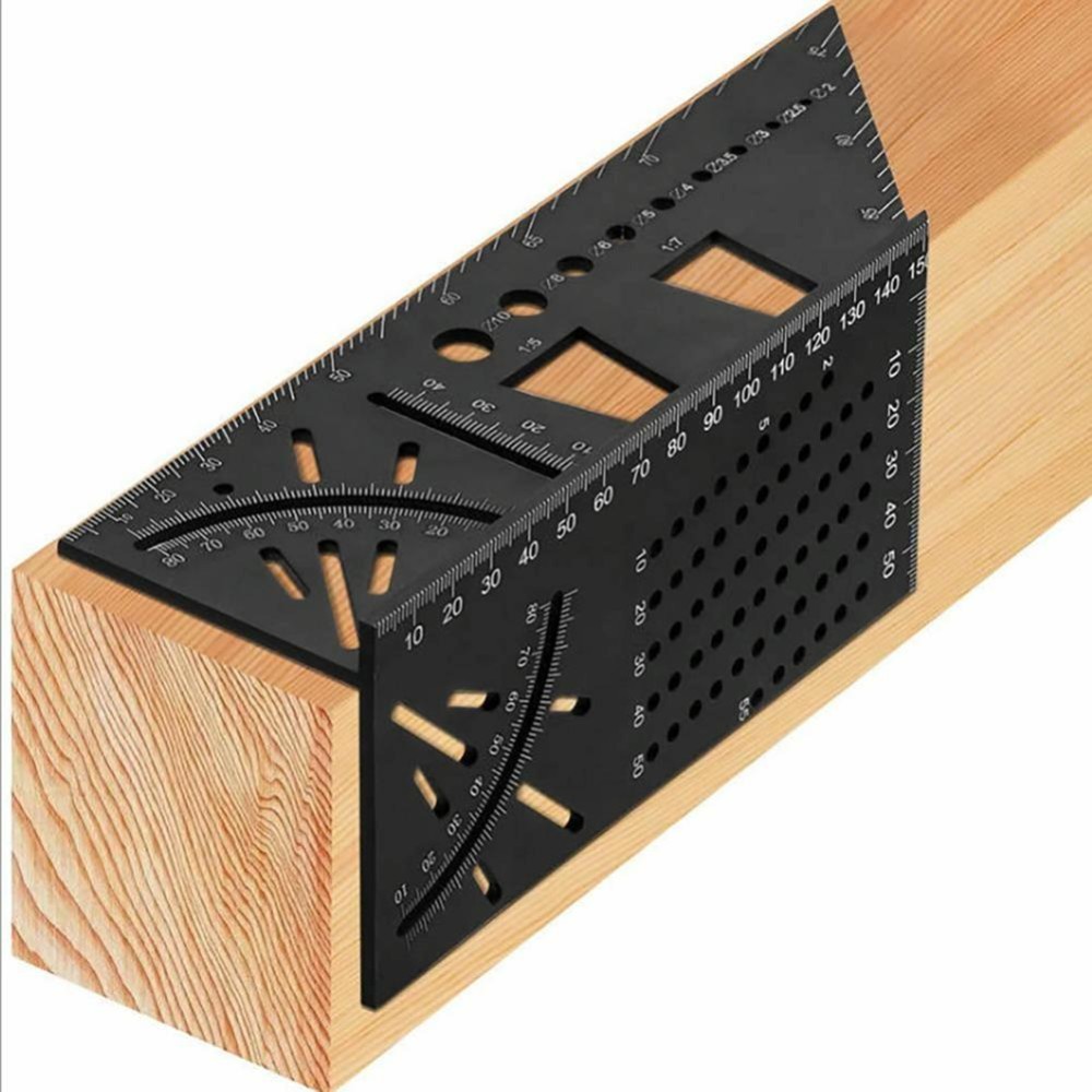 3D Woodworking Stop Gauge Aluminum Alloy Multi-function Angle Ruler