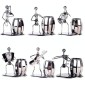 Iron Music Iron Man Brass Band Pen Holder Home Study Office Decoration Ornaments(C164 Electric Guitar)