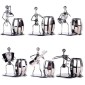 Iron Music Iron Man Brass Band Pen Holder Home Study Office Decoration Ornaments(C166 Accordion)