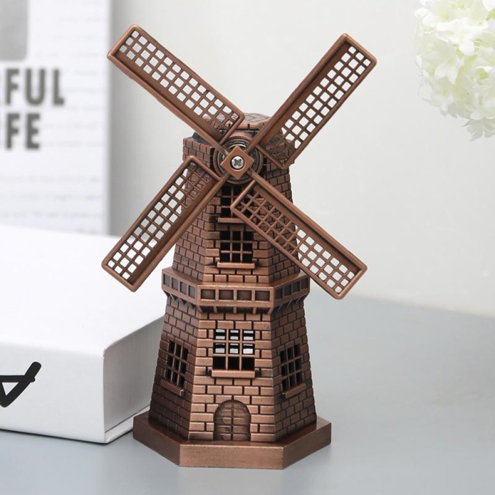 Metal Crafts Windmill Model Ornaments Decoration(Copper)