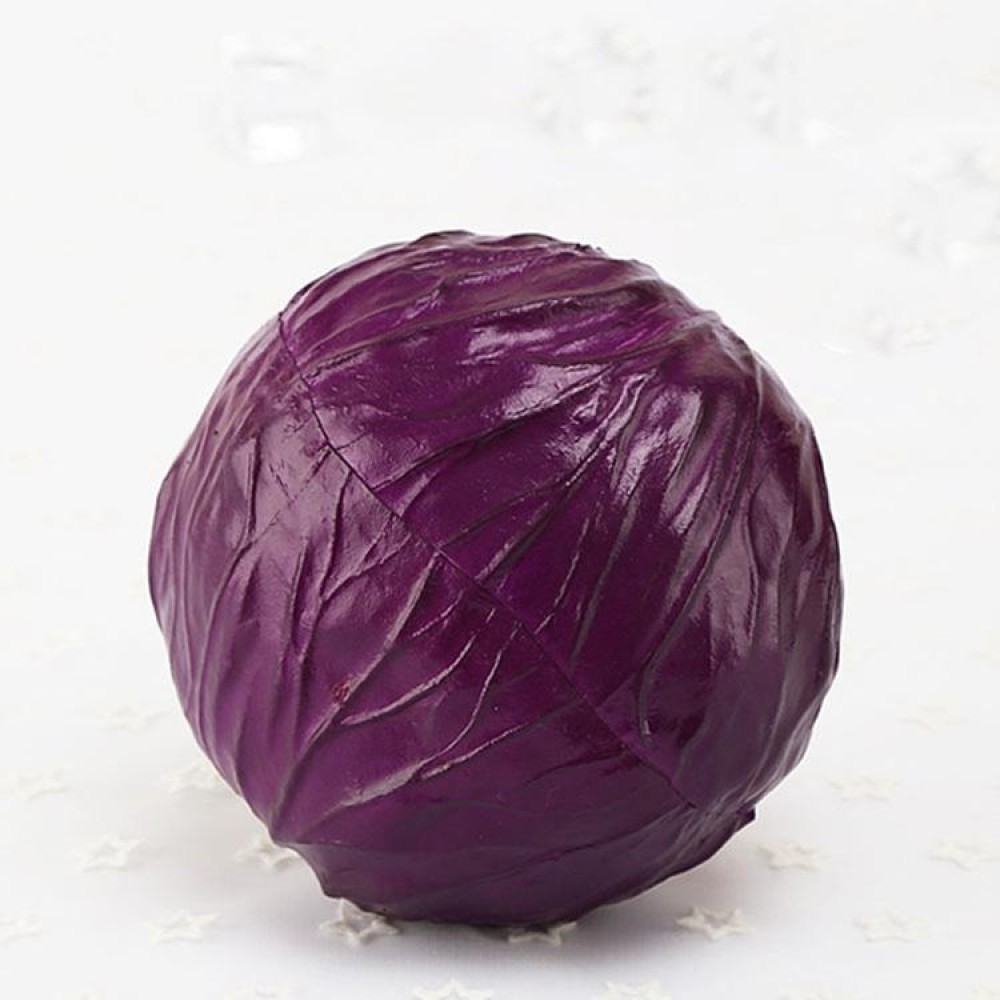 PU Simulation Vegetable Cabbage Model Photography Props Window Display Furnishings Hotel Home Decoration(Purple)